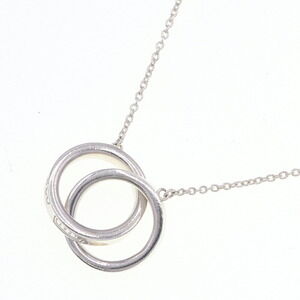 Tiffany Co Interlocking Circle Pendant Necklace Silver Choker